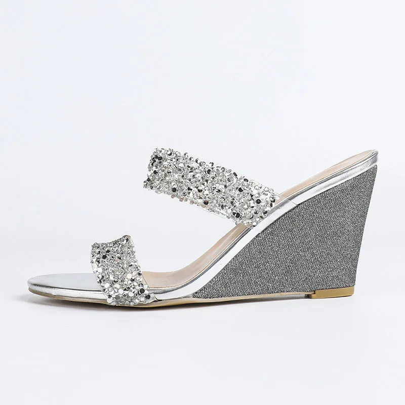 Fashion Bling Wedges Slippers Slides For Women 2026 New Summer Beach Round Toe High Heels Sandals Slippers Ladies Wedges Shoes
Fashion Bling Wedges Slippers Slides For Women 2026 New Summer Beach Round Toe High Heels Sandals Slippers Ladies Wedges Shoes
