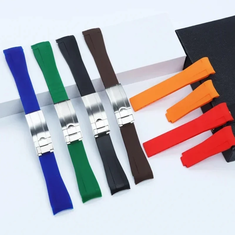 20mm Soft Colorful Watch Band For Rolex Strap Daytona Submariner GMT Curved End With Stainless Folding Buckle Waterproof Strap
20mm Soft Colorful Watch Band For Rolex Strap Daytona Submariner GMT Curved End With Stainless Folding Buckle Waterproof Strap