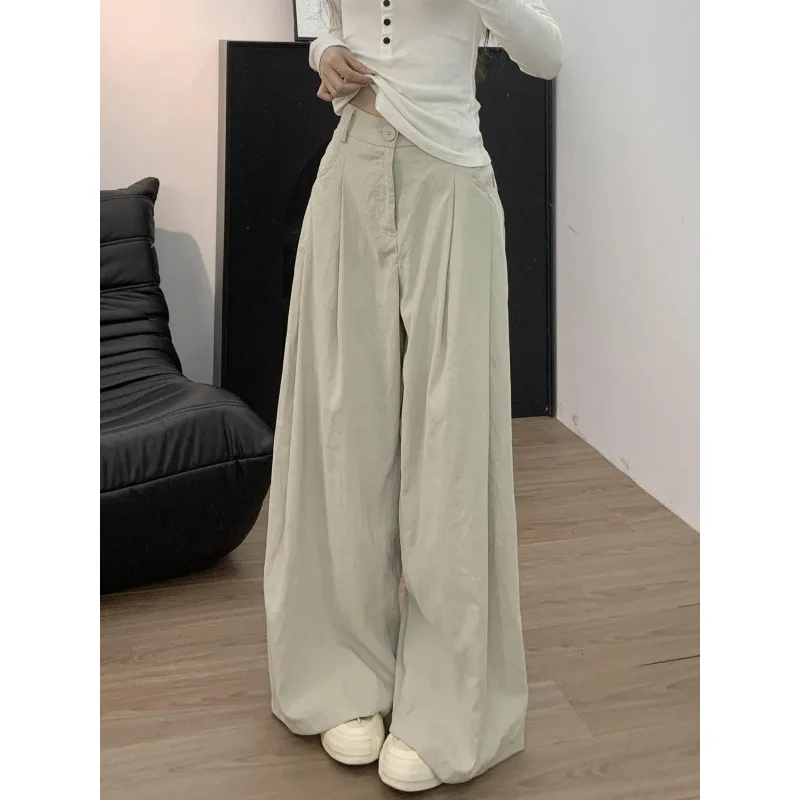 Women's Casual Wide Leg Suit Pants New High Waisted Versatile Loose Straight Trousers
Women's Casual Wide Leg Suit Pants New High Waisted Versatile Loose Straight Trousers