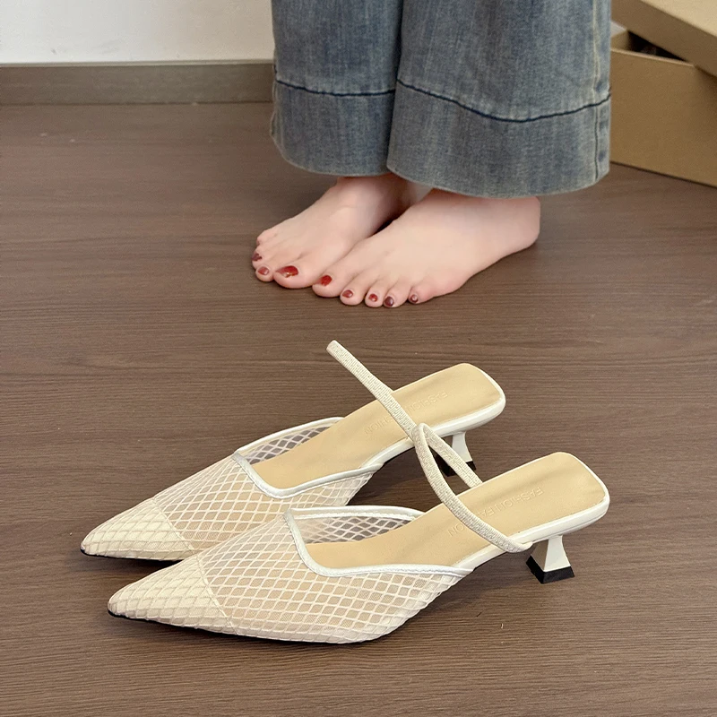 2026 Summer Luxury Elegant Hollowed-out Mesh Women's Sandals New Pointed Toe Slippers Sexy Party Open-Heel Women's High Heels
2026 Summer Luxury Elegant Hollowed-out Mesh Women's Sandals New Pointed Toe Slippers Sexy Party Open-Heel Women's High Heels
