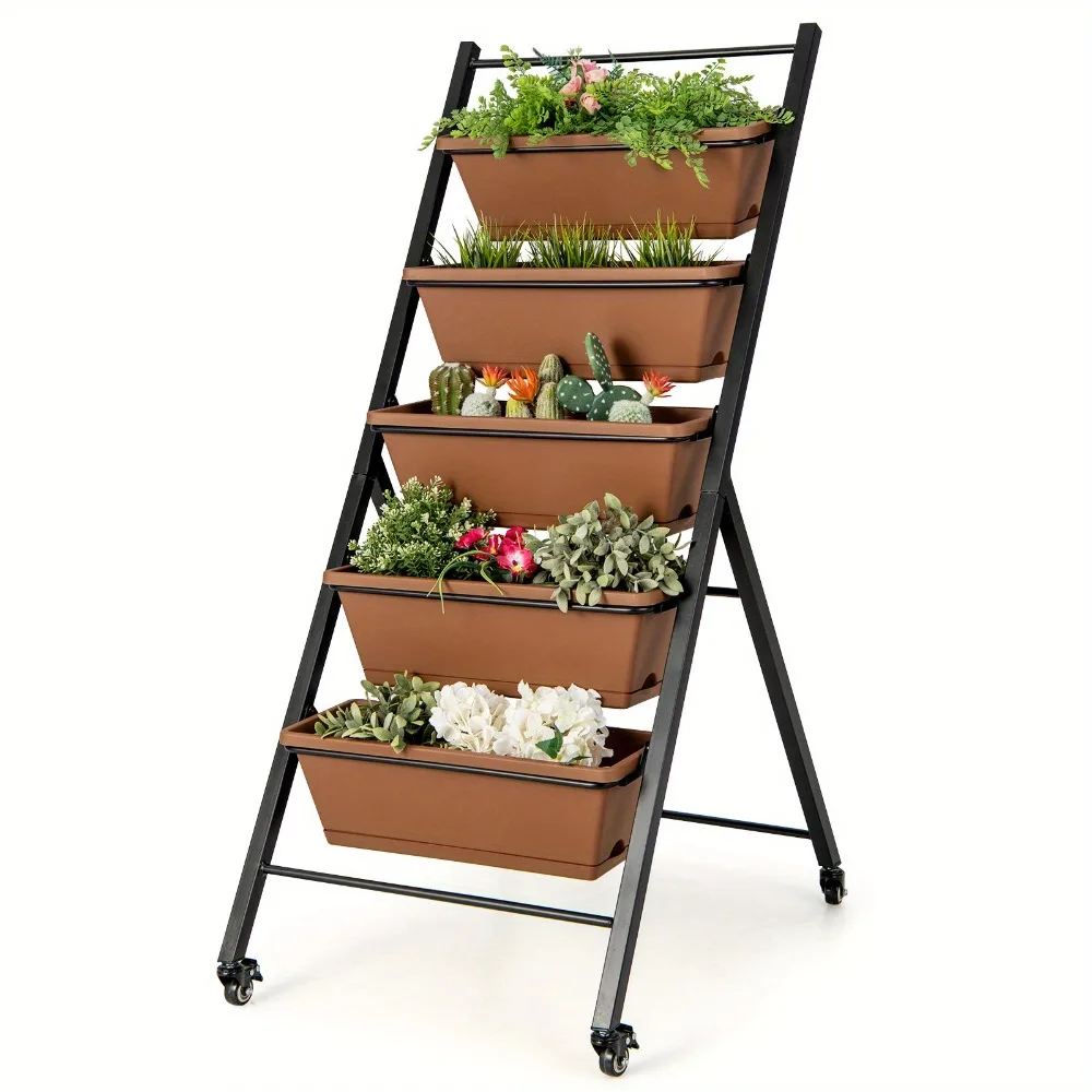 Giantex 5-Tier Vertical Raised Garden Bed Elevated Planter w/ Wheels & Container Boxes
Giantex 5-Tier Vertical Raised Garden Bed Elevated Planter w/ Wheels & Container Boxes