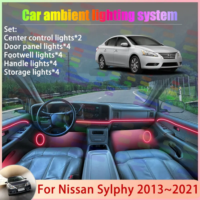 For Nissan Sylphy B17 2013~2021 Pulsar Sylphy MK7 2/18 in 1 Car Atmosphere Light Lamp RGB Shade Ensemble Streamer Atmosphere Set
For Nissan Sylphy B17 2013~2021 Pulsar Sylphy MK7 2/18 in 1 Car Atmosphere Light Lamp RGB Shade Ensemble Streamer Atmosphere Set