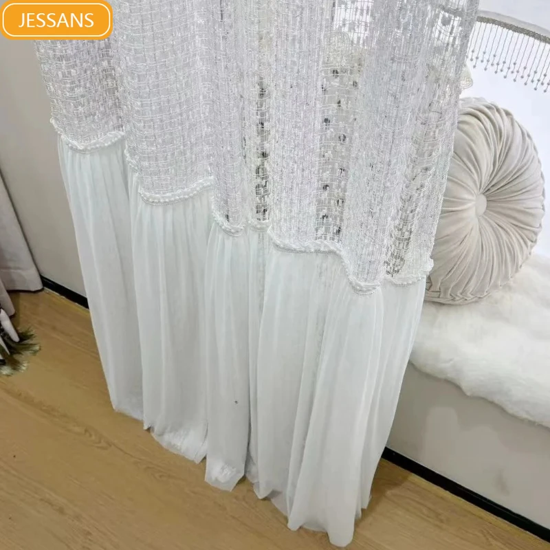 Relief Woven Skirt Splicing Cream Window Screen Curtains for Living Room Bedroom French Window Customized Partition Curtain
Relief Woven Skirt Splicing Cream Window Screen Curtains for Living Room Bedroom French Window Customized Partition Curtain