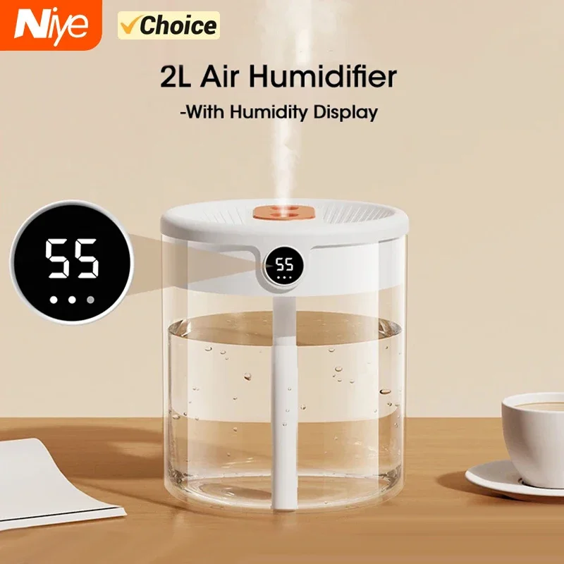 Niye Hotselling 2LDouble Nozzle Air Humidifier with LCD Humidity Display Large Capacity Aroma Essential Oil Diffuser for Bedroom
Niye Hotselling 2LDouble Nozzle Air Humidifier with LCD Humidity Display Large Capacity Aroma Essential Oil Diffuser for Bedroom