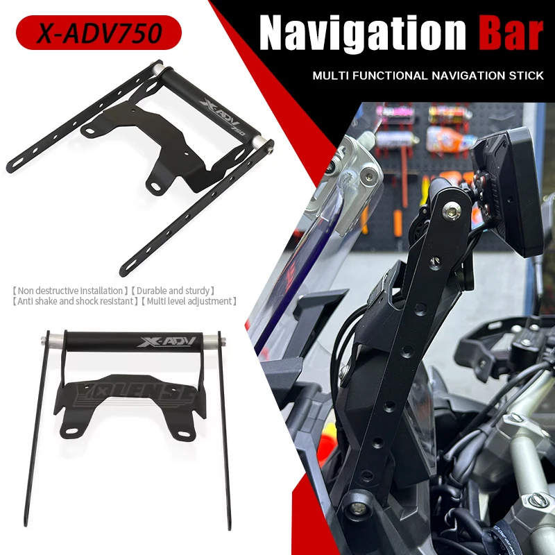 Motorcycle Front Stand Holder Smartphone Navigation Bar Mobile Phone Bracket GPS For XADV X-ADV 750 XADV750 2021-2024
Motorcycle Front Stand Holder Smartphone Navigation Bar Mobile Phone Bracket GPS For XADV X-ADV 750 XADV750 2021-2024