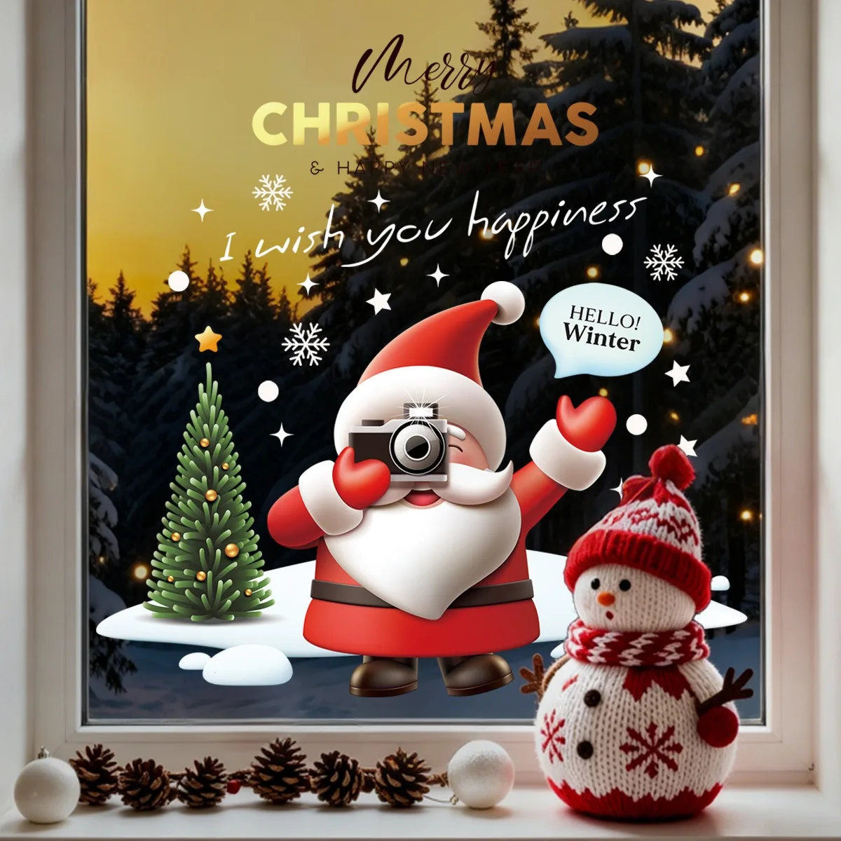 New Christmas Santa Claus Window Glass Decoration Static Cling Cute Holiday Sticker Festive Home Decor
New Christmas Santa Claus Window Glass Decoration Static Cling Cute Holiday Sticker Festive Home Decor