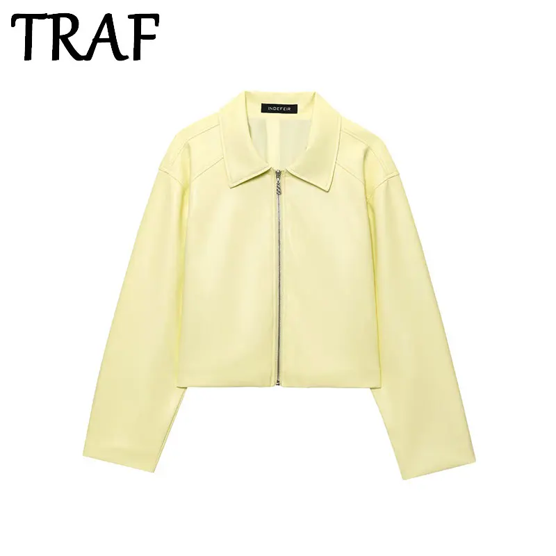 TRAF Women's Jacket 2025 New Fashion Retro Butter Yellow Jacket For Women New In Outerwears Long Sleeve Streetwear Casual Coat
TRAF Women's Jacket 2025 New Fashion Retro Butter Yellow Jacket For Women New In Outerwears Long Sleeve Streetwear Casual Coat