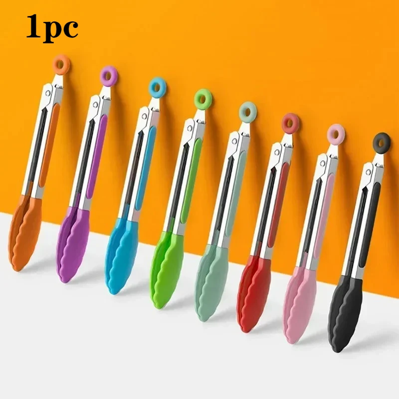 1pc 9-inch silicone food tong with stainless steel handle Heat-resistant non-slip suitable for grilling steak abuffets
1pc 9-inch silicone food tong with stainless steel handle Heat-resistant non-slip suitable for grilling steak abuffets