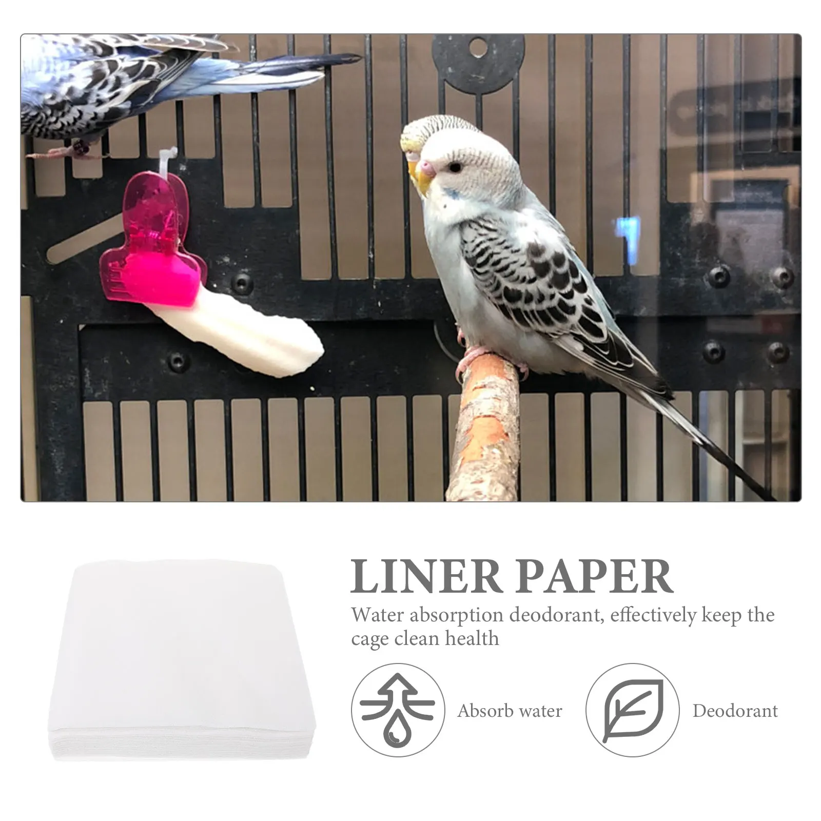 100 Sheets Absorbent Deodorant Pad Paper for Bird Cages Disposable Liner Parrot Cage Accessories Simplify Cleaning Promote
100 Sheets Absorbent Deodorant Pad Paper for Bird Cages Disposable Liner Parrot Cage Accessories Simplify Cleaning Promote