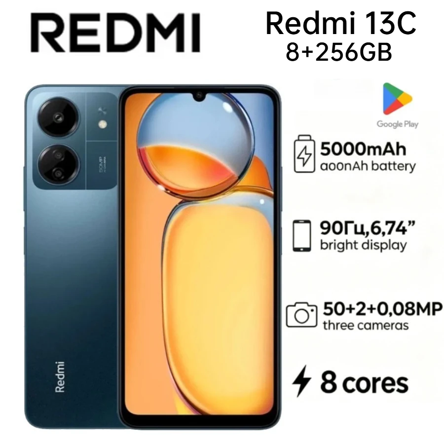 2026 Newest Redmi 13C Global Unlocked Smartphone 6.74-inch Display 8GB RAM 256GB Large Storage Premium High-End Mobile Phone
2026 Newest Redmi 13C Global Unlocked Smartphone 6.74-inch Display 8GB RAM 256GB Large Storage Premium High-End Mobile Phone