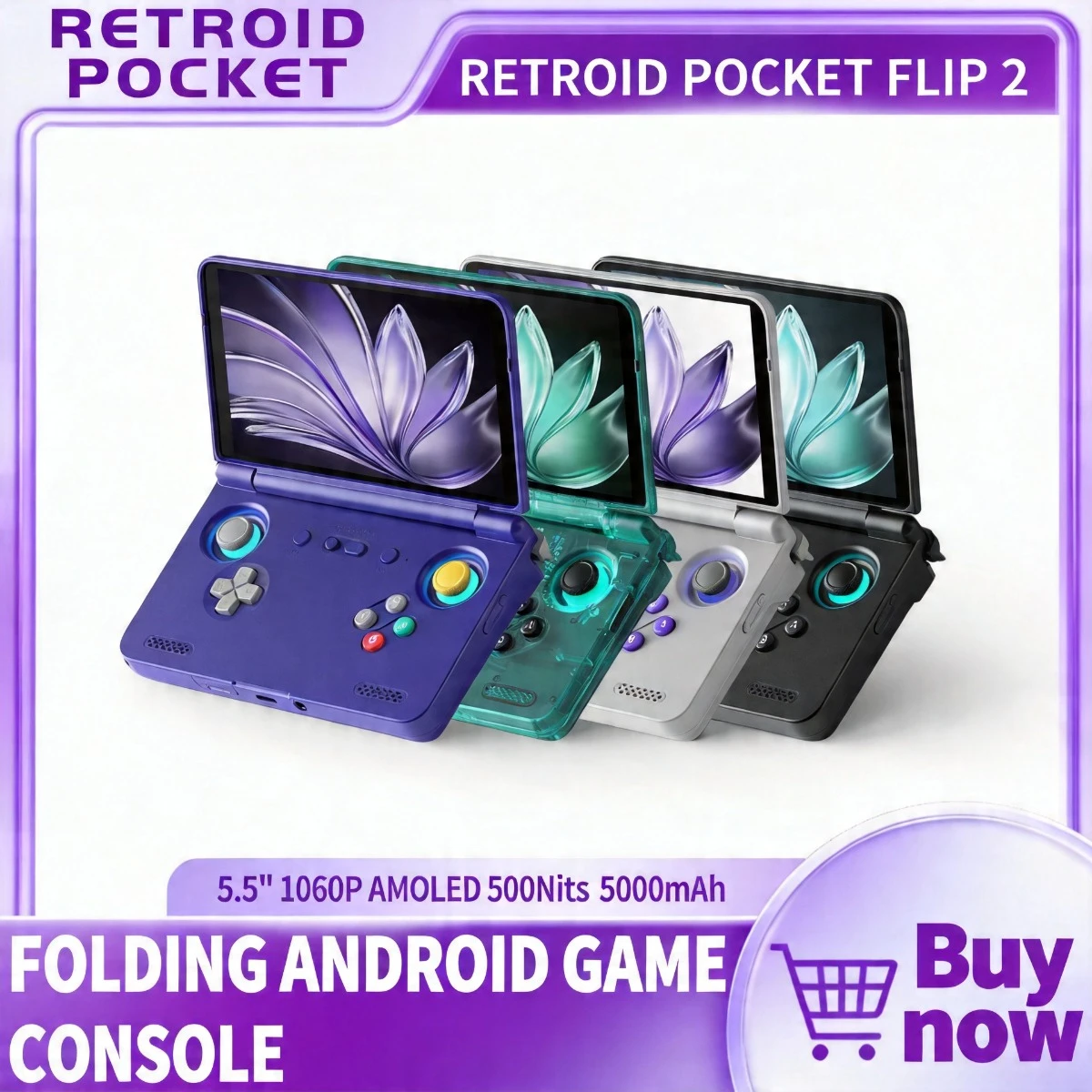 2026 Retroid Pocket Flip2 Retro Handheld Game Console Android13 5.5 Inch AMOLED Touch Screen Video Player Wifi Bluetooth PSP PS2
2026 Retroid Pocket Flip2 Retro Handheld Game Console Android13 5.5 Inch AMOLED Touch Screen Video Player Wifi Bluetooth PSP PS2