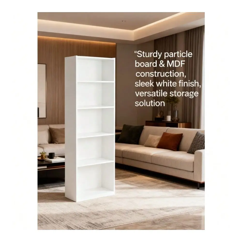 White Bookcase With Adjustable Shelves Sturdy Open Storage Bookshelf Easy Assemble Multi Use Display Rack For Living Room
White Bookcase With Adjustable Shelves Sturdy Open Storage Bookshelf Easy Assemble Multi Use Display Rack For Living Room