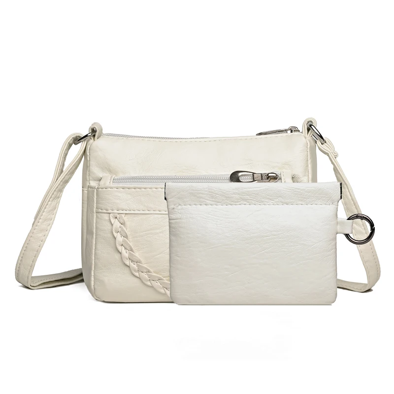 Braided Detail Faux Leather Crossbody Bag with Multiple Zipper Pockets
Braided Detail Faux Leather Crossbody Bag with Multiple Zipper Pockets