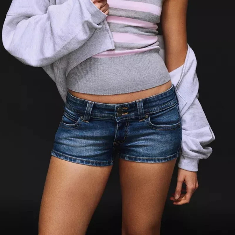 Women's Low Rise Jean Shorts Y2k Stretchy Mini Denim Shorts Summer Trendy Micro Jorts Sexy Ripped Short
Women's Low Rise Jean Shorts Y2k Stretchy Mini Denim Shorts Summer Trendy Micro Jorts Sexy Ripped Short 