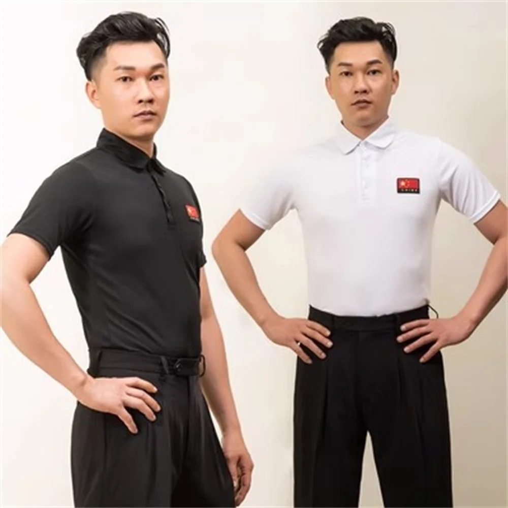 Men's white long sleeved Latin dance shirt Lapel modern dance tops New Boys' Slim Fit Dance Performance Clothing
Men's white long sleeved Latin dance shirt Lapel modern dance tops New Boys' Slim Fit Dance Performance Clothing