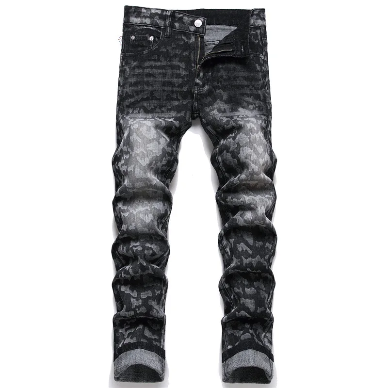 New Autumn Punk Men's Black Jeans Mid-Waist Casual Printing Hip Hop Slim Stretch Pants High Street Fashion Clothes
New Autumn Punk Men's Black Jeans Mid-Waist Casual Printing Hip Hop Slim Stretch Pants High Street Fashion Clothes