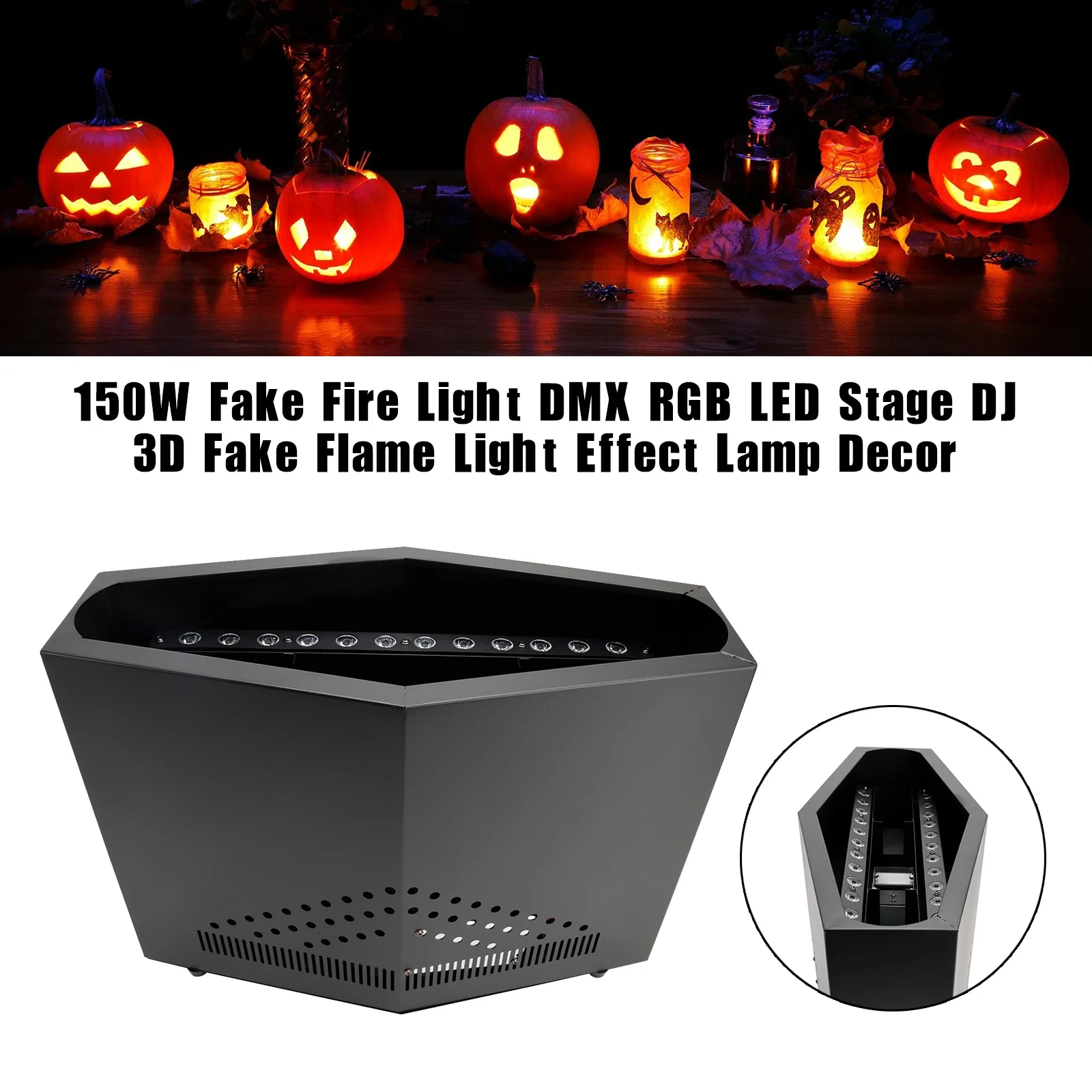 150W Fake Fire Light DMX RGB LED Stage DJ 3D Fake Flame Light Effect Lamp Decor
150W Fake Fire Light DMX RGB LED Stage DJ 3D Fake Flame Light Effect Lamp Decor