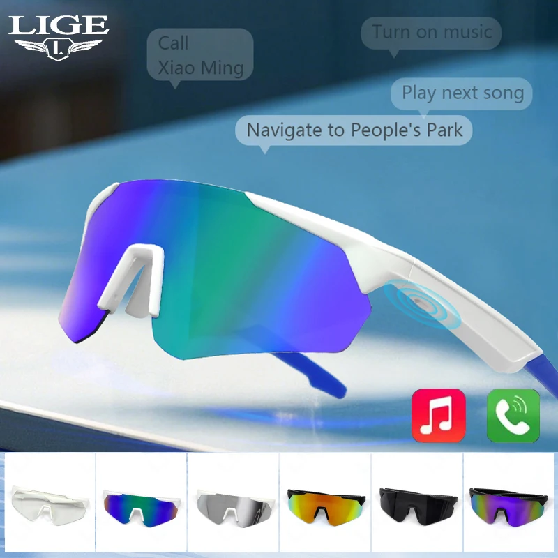 LIGE Riding Outdoor Smart Glasses Wireless Bluetooth Call Music Cycling Sports Headphone UV Protection Sunglasses for Men Women
LIGE Riding Outdoor Smart Glasses Wireless Bluetooth Call Music Cycling Sports Headphone UV Protection Sunglasses for Men Women