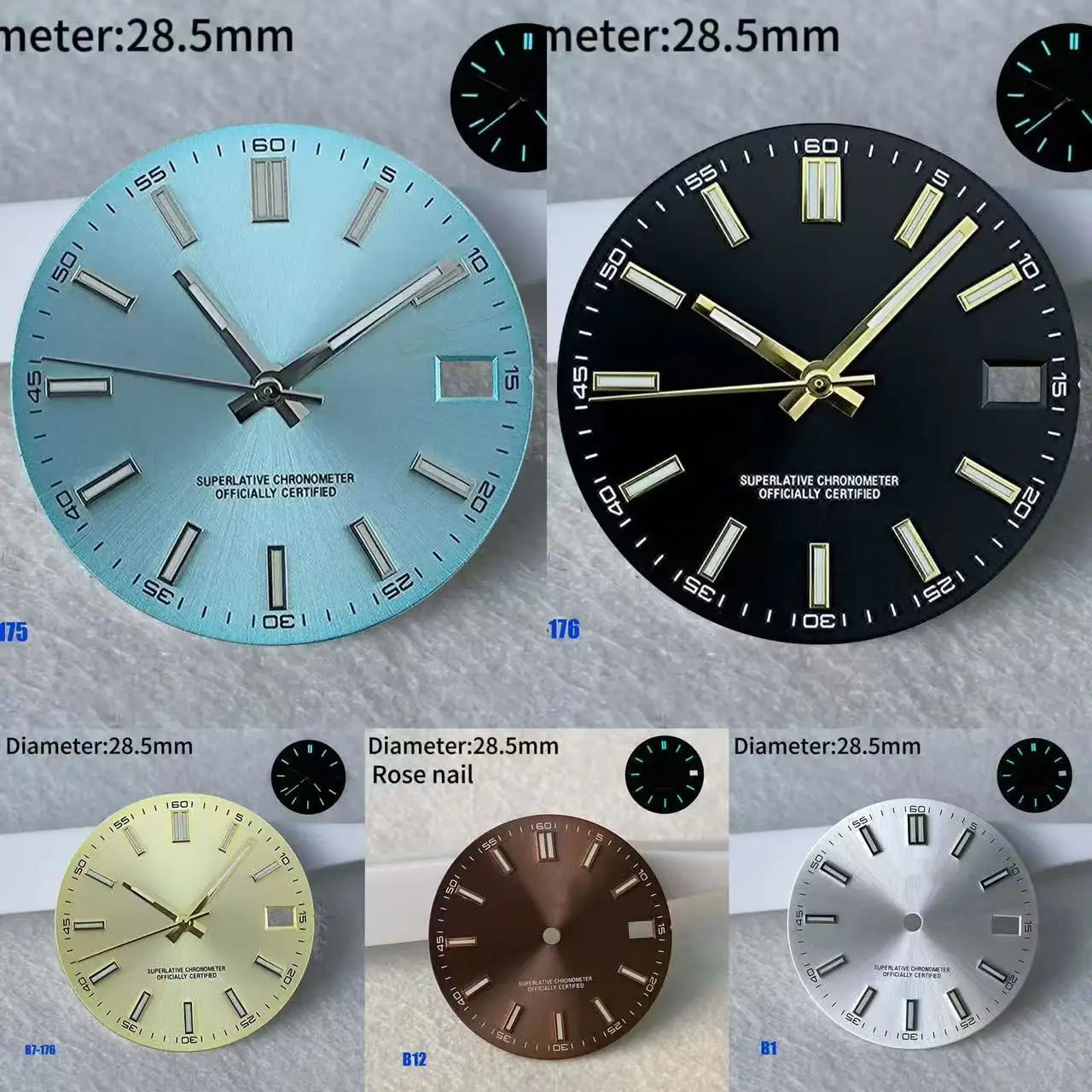 Single skylight s blue luminous Hot sales 28.5mm date green Black s logo Dial nh35 nh36 Automatic Movement 29mm s logo blue dial
Single skylight s blue luminous Hot sales 28.5mm date green Black s logo Dial nh35 nh36 Automatic Movement 29mm s logo blue dial