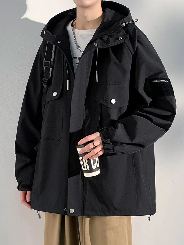 New Spring Jacket Men Korean Fashion Unisex Hooded Windbreaker MultiPockets Casual Jackets Oversized Coat Plus Size best seller
New Spring Jacket Men Korean Fashion Unisex Hooded Windbreaker MultiPockets Casual Jackets Oversized Coat Plus Size best seller