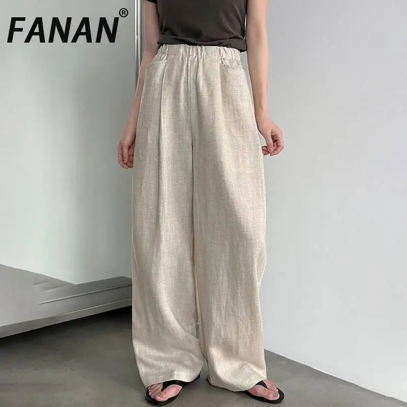 FANAN 2026 Summer New Women Casual Stretch High Waist Linen Long Pants Fashion White Wide Leg Pants Women Clothes Trousers
FANAN 2026 Summer New Women Casual Stretch High Waist Linen Long Pants Fashion White Wide Leg Pants Women Clothes Trousers