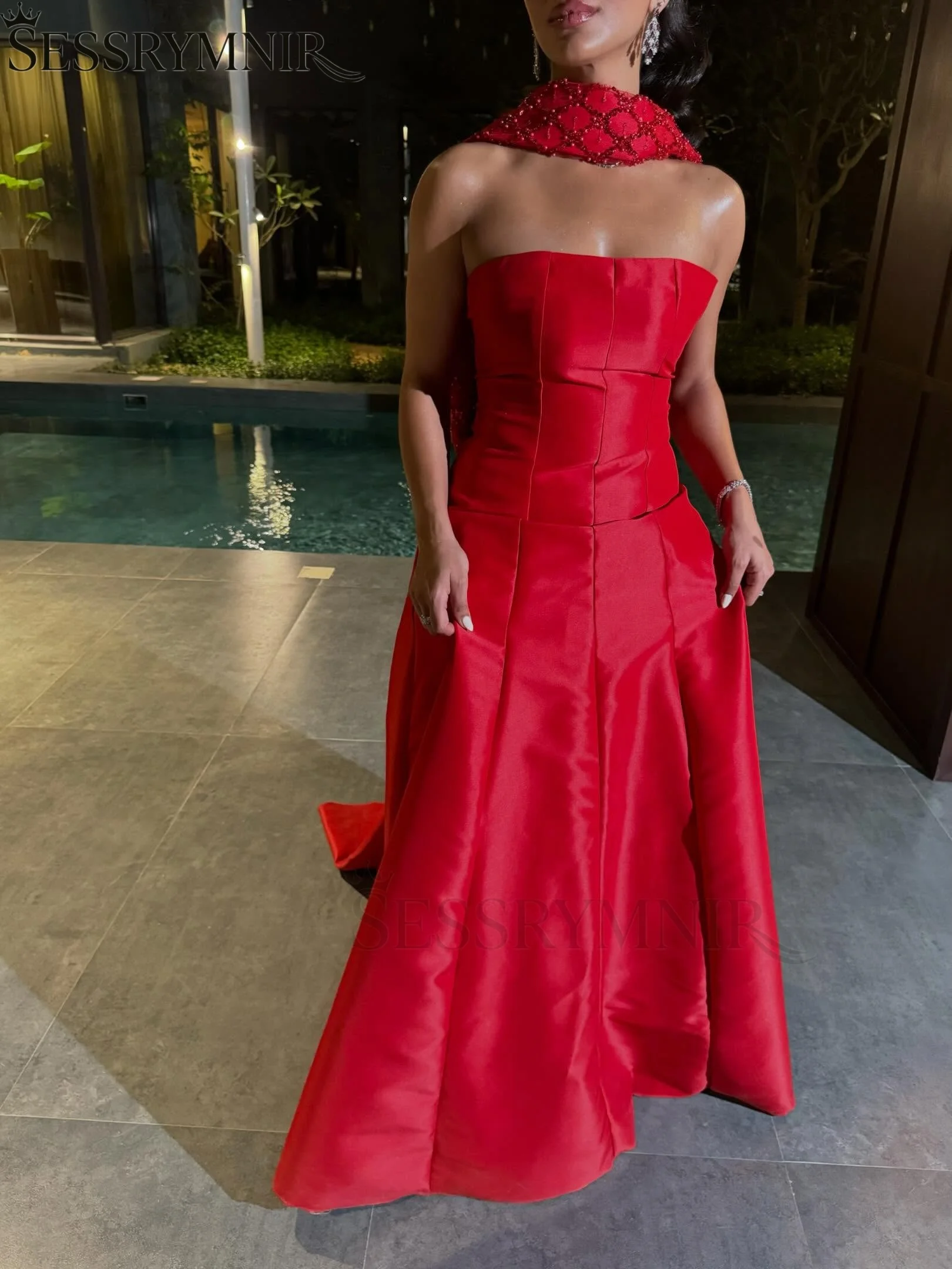 SESSRYMNIR Women'S Wedding Party Attire Customize Strapless A-Line Evening Dresses Sleeveless Beaded Details Floor-Length
SESSRYMNIR Women'S Wedding Party Attire Customize Strapless A-Line Evening Dresses Sleeveless Beaded Details Floor-Length