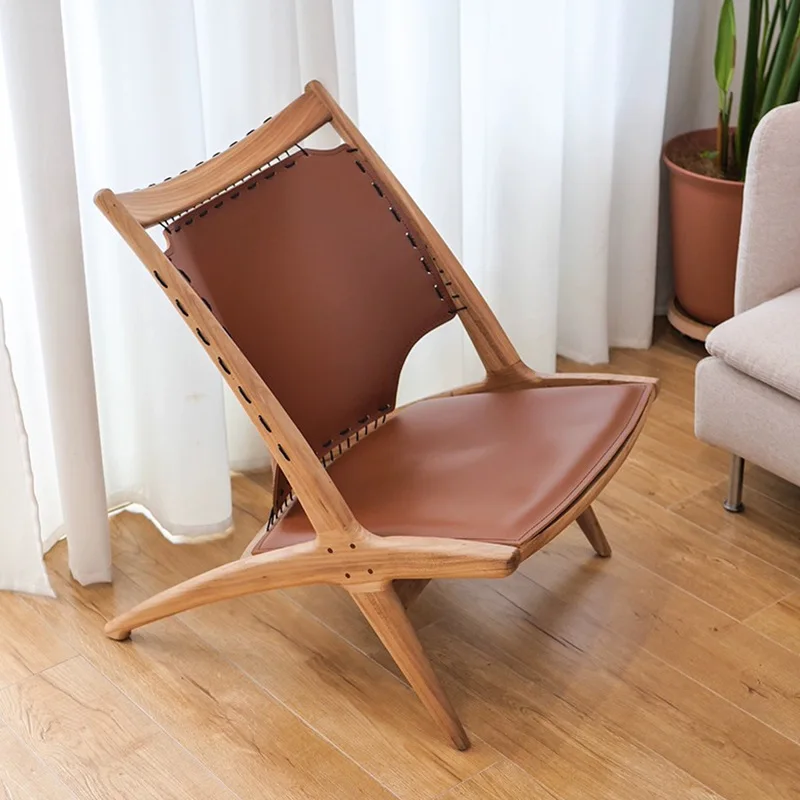 Nordic single person saddle leather solid wood backrest lounge chair, home living room, leisure designer, small unit size
Nordic single person saddle leather solid wood backrest lounge chair, home living room, leisure designer, small unit size