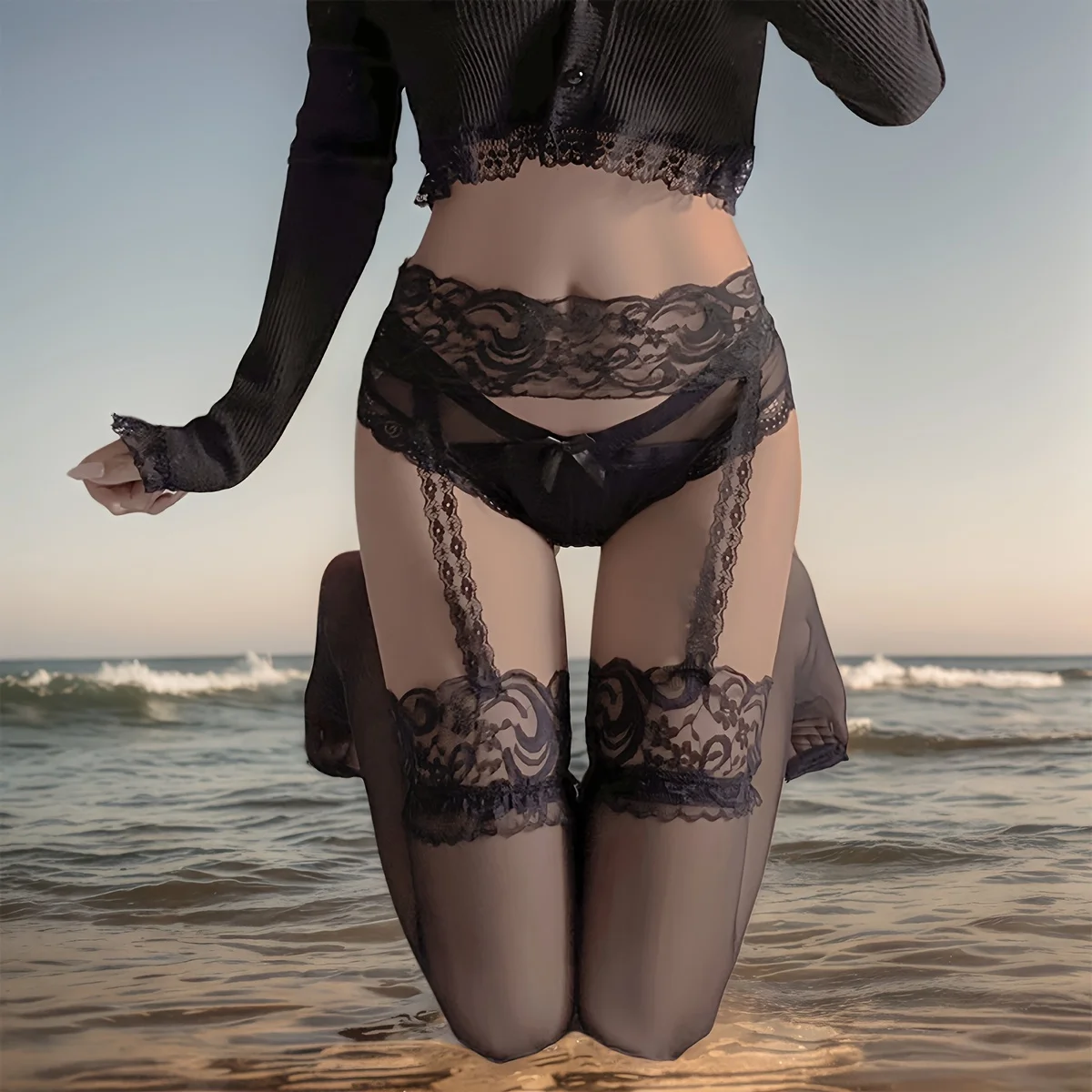 Сексуальные стильные чулки на подтяжках, женские белые высокие длинные кружевные чулки, женские цельные колготки, черный шелк
Сексуальные стильные чулки на подтяжках, женские белые высокие длинные кружевные чулки, женские цельные колготки, черный шелк