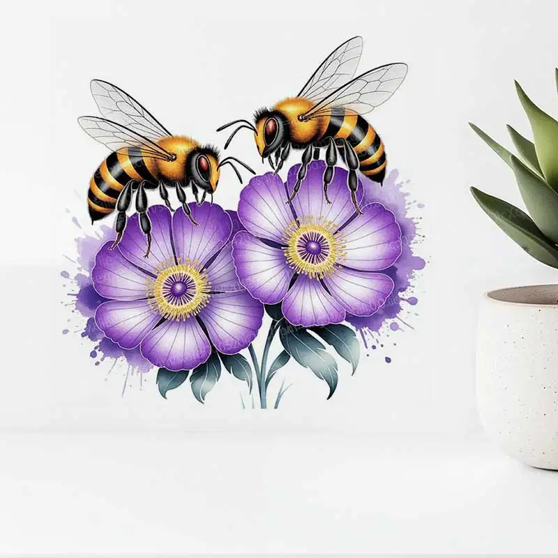 Watercolor Bee Purple Flower Wall Stickers Decal for Bathroom Living Room Cabinet Fridge Home Decorative Art AA229
Watercolor Bee Purple Flower Wall Stickers Decal for Bathroom Living Room Cabinet Fridge Home Decorative Art AA229