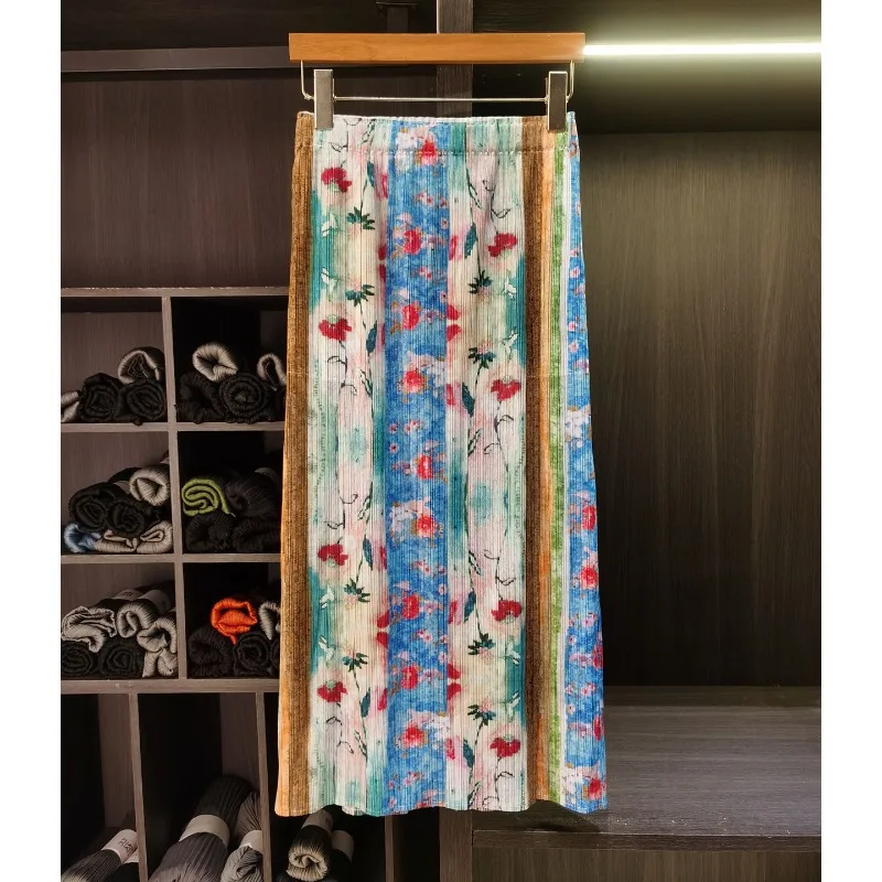 Miyake Pleated Skirt 2026 Blue Green Oil Painting Print Pleats Jupe Women Summer New High Waist Fold Versatile Mid-Length Skirt
Miyake Pleated Skirt 2026 Blue Green Oil Painting Print Pleats Jupe Women Summer New High Waist Fold Versatile Mid-Length Skirt