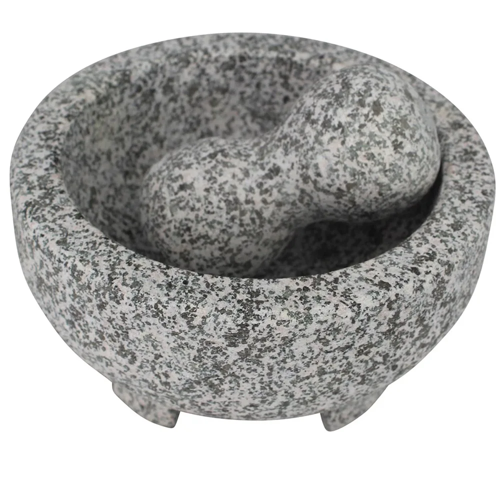 Natural Granite Molcajete Mexican Mortar and Pestle 6 Inch Traditional Stone Guacamole Bowl Spice Grinder Kitchen Cooking Tool
Natural Granite Molcajete Mexican Mortar and Pestle 6 Inch Traditional Stone Guacamole Bowl Spice Grinder Kitchen Cooking Tool