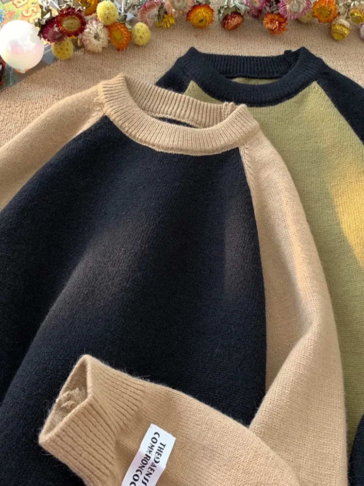 American Retro Color Blo round Ne Knitwear Men's Autumn Winter Long Sve Loose Fit Base irt Teenage Lazy Sle Knitte...
American Retro Color Blo round Ne Knitwear Men's Autumn Winter Long Sve Loose Fit Base irt Teenage Lazy Sle Knitte...