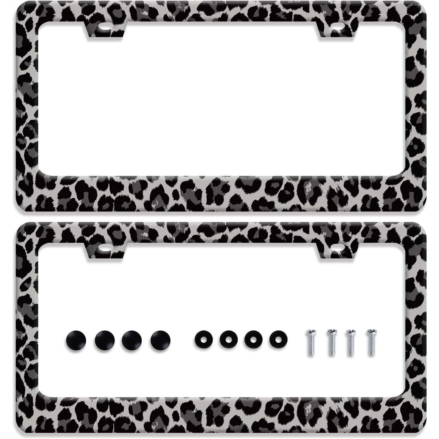 Leopard Print License Plate Frame - 2pcs Stainless Steel Holder with 2 Holes Fits Standard US CA Vehicles, Stylish Car Decor
Leopard Print License Plate Frame - 2pcs Stainless Steel Holder with 2 Holes Fits Standard US CA Vehicles, Stylish Car Decor