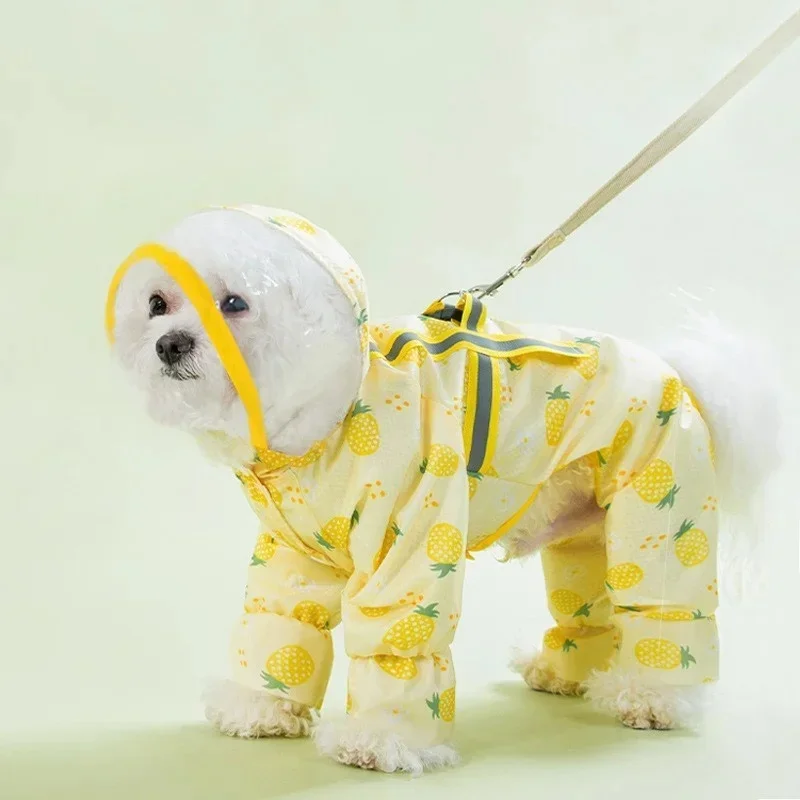 Four Leg Full Coverage Waterproof Dog Raincoat For Teddy Bichon Small Medium Dogs With Tail Cover And Hood Ideal For Rainy Walks
Four Leg Full Coverage Waterproof Dog Raincoat For Teddy Bichon Small Medium Dogs With Tail Cover And Hood Ideal For Rainy Walks