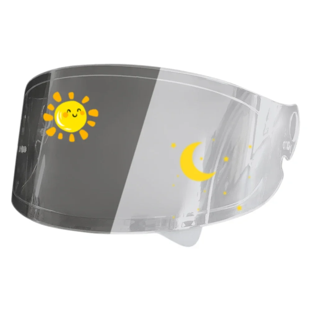 Фотохромная дымчато-черная УФ-стойкая линза из поликарбоната для мотоциклетного шлема, заменяющая солнцезащитный козырек для шлемов Shoei Glamster CPB-1V.
Фотохромная дымчато-черная УФ-стойкая линза из поликарбоната для мотоциклетного шлема, заменяющая солнцезащитный козырек для шлемов Shoei Glamster CPB-1V.