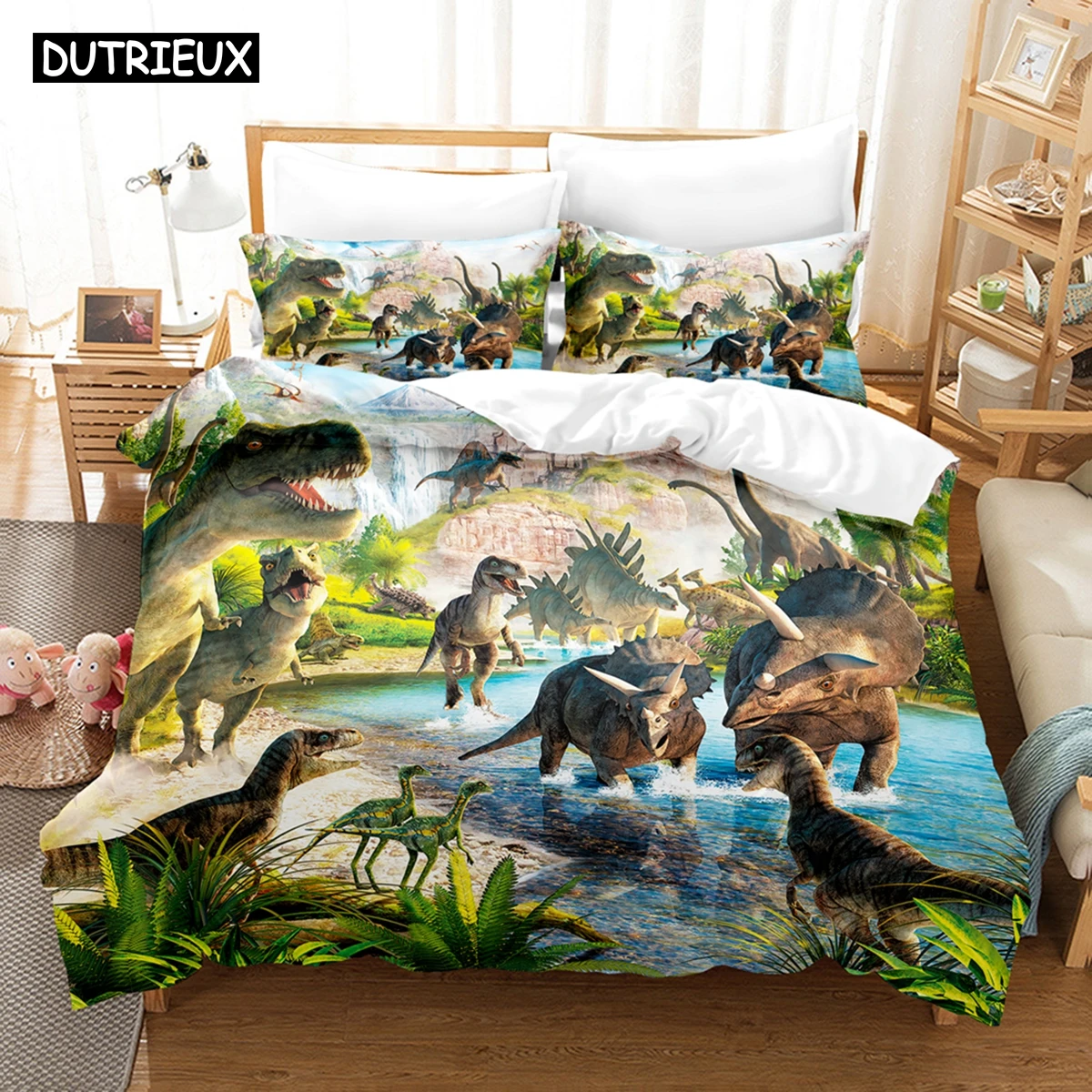 3D The Dinosaur Bedding Sets Duvet Cover Set With Pillowcase Twin Full Queen King Bedclothes Bed Linen
3D The Dinosaur Bedding Sets Duvet Cover Set With Pillowcase Twin Full Queen King Bedclothes Bed Linen