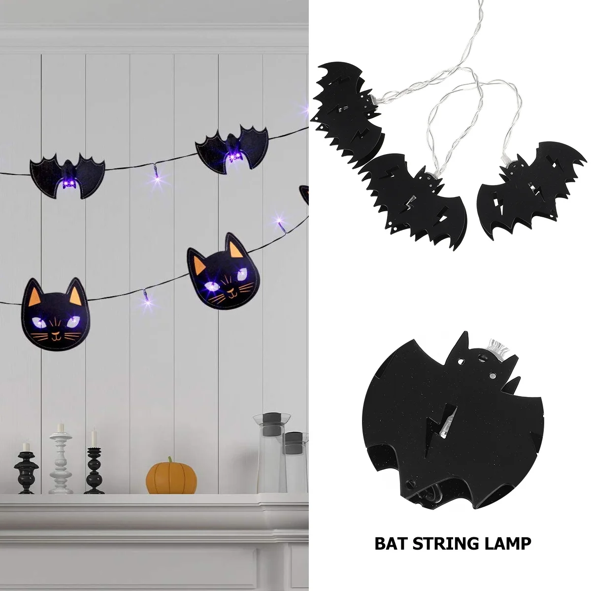 2 Meters Halloween Bat String Lamp Creative Decorative Lighting for Bedroom Party Festival Indoor Outdoor Scene
2 Meters Halloween Bat String Lamp Creative Decorative Lighting for Bedroom Party Festival Indoor Outdoor Scene