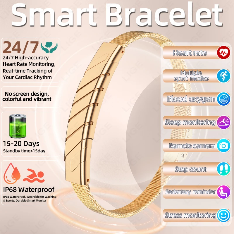 2026 New Smart Band Bracelet Women Fitness Tracker No Screen Sports Heart Rate Blood Oxygen Sleep Monitor Pedometer Smartwatch
2026 New Smart Band Bracelet Women Fitness Tracker No Screen Sports Heart Rate Blood Oxygen Sleep Monitor Pedometer Smartwatch