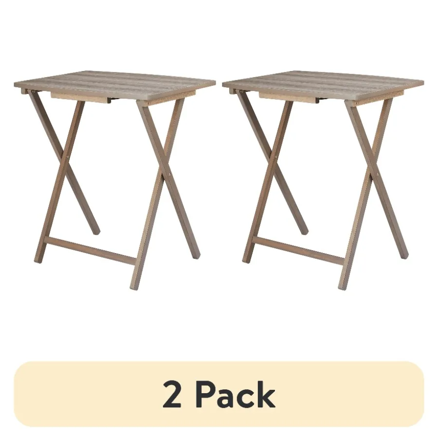 2 pack XL Oversized Rubberwood Folding TV Tray Table Rustic Gray
2 pack XL Oversized Rubberwood Folding TV Tray Table Rustic Gray