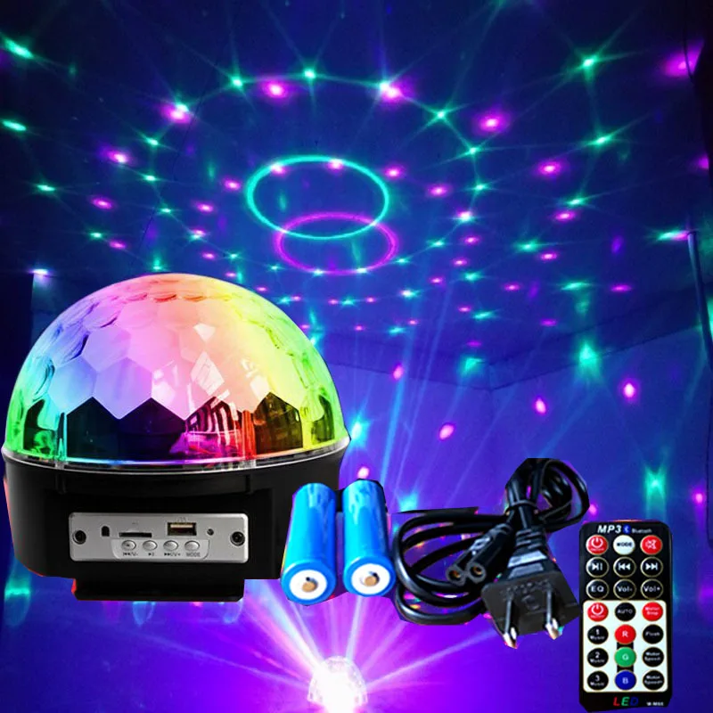 Rechargeable bluetooth speaker with crystal magic ball, ktv bar flashing laser light, home led colorful light decoration
Rechargeable bluetooth speaker with crystal magic ball, ktv bar flashing laser light, home led colorful light decoration