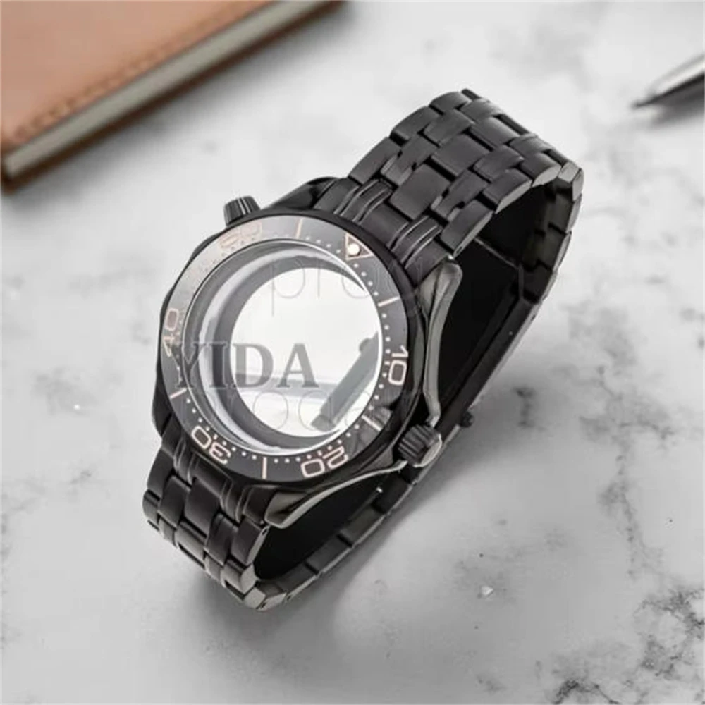 41mm Case PVD Black 316L Stainless Steel Strap Sapphire Glass 100M Waterproof For Seamaster 300 NH35 NH36 Movement Fit 31MM Dial
41mm Case PVD Black 316L Stainless Steel Strap Sapphire Glass 100M Waterproof For Seamaster 300 NH35 NH36 Movement Fit 31MM Dial