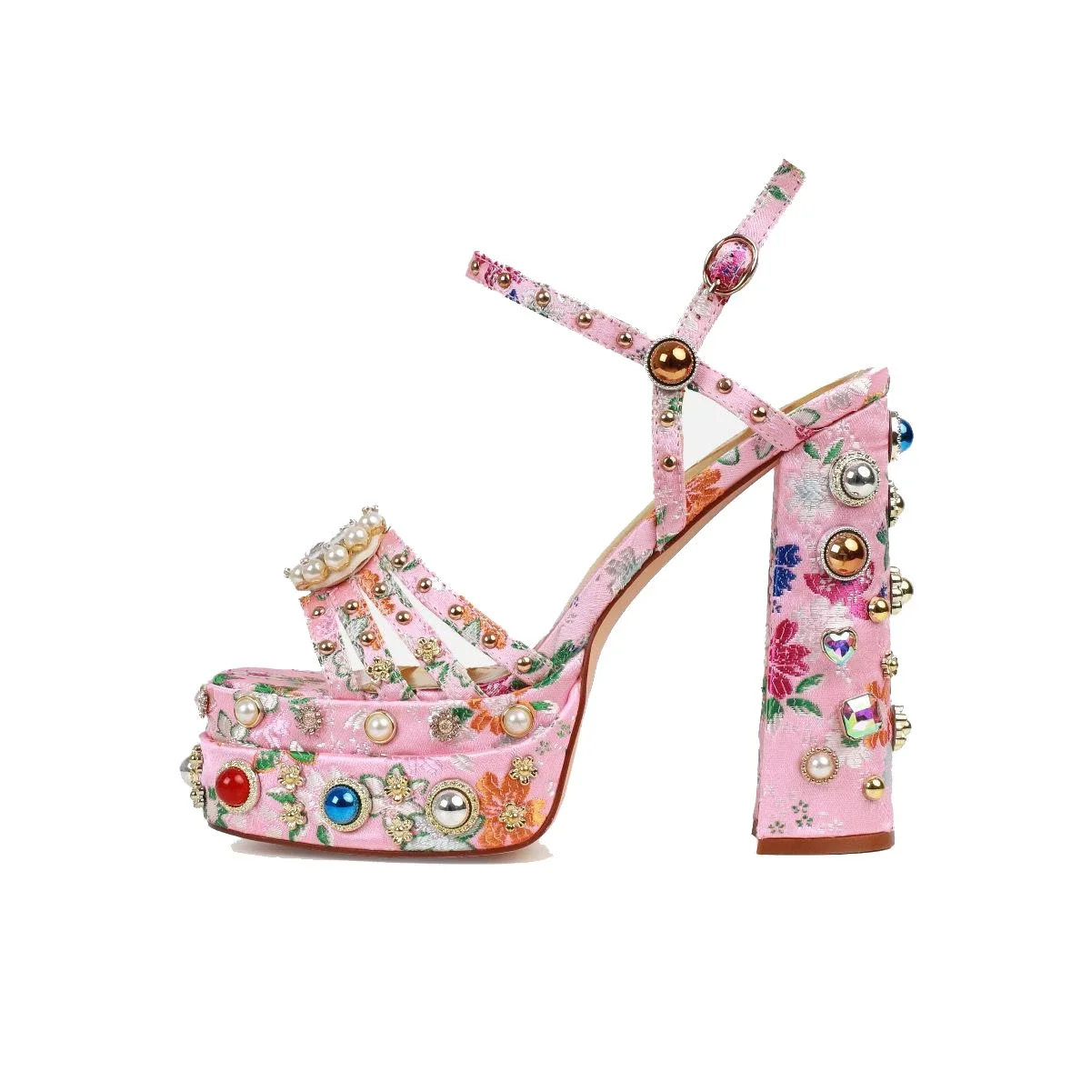 2024 Summer Fashion Sexy Hollow Buckle Gemstone Water Diamond Women's Sandals 14.5cm Thick High Heel Handmade Banquet Shoes
2024 Summer Fashion Sexy Hollow Buckle Gemstone Water Diamond Women's Sandals 14.5cm Thick High Heel Handmade Banquet Shoes