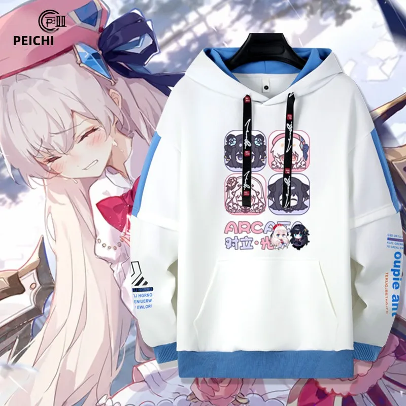 Loose Fit Unisex Hoodie Anime Cartoon Character Polyester Fiber Comfortable Men's Women's Hooded Sweatshirt Arcaea Rhythm Source
Loose Fit Unisex Hoodie Anime Cartoon Character Polyester Fiber Comfortable Men's Women's Hooded Sweatshirt Arcaea Rhythm Source