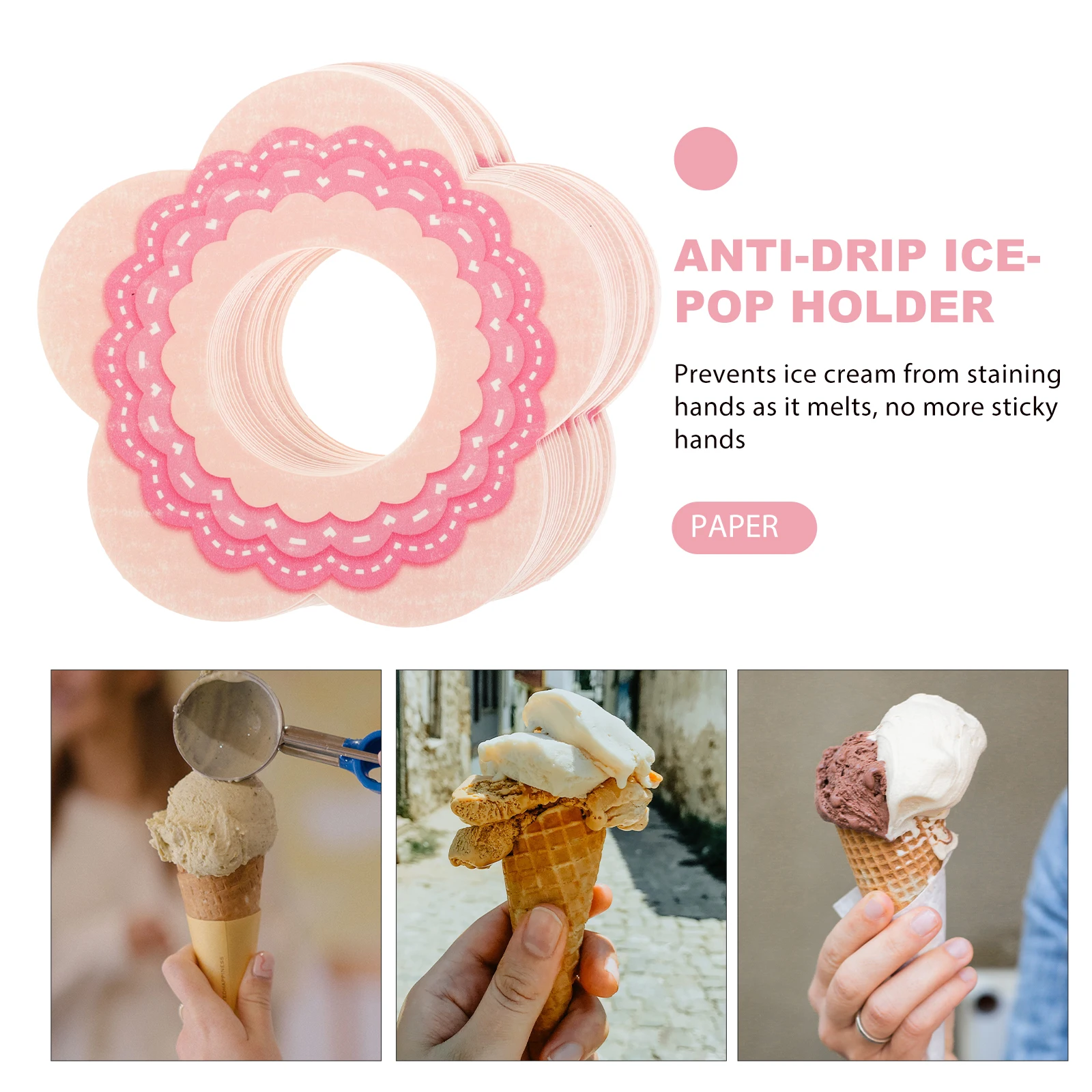 50 Pcs Drip Anti-drip Paper Holder Ice-pop Delicatessen Popsicles Holders for Kids
50 Pcs Drip Anti-drip Paper Holder Ice-pop Delicatessen Popsicles Holders for Kids