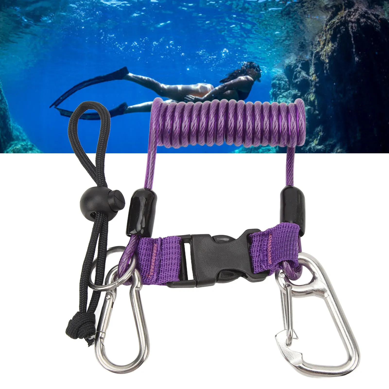 Diving Hook Rope Stainless Steel Flexible Anti Lost Diving Camera Rope Diving Reef Hook Spring Rope Purple
Diving Hook Rope Stainless Steel Flexible Anti Lost Diving Camera Rope Diving Reef Hook Spring Rope Purple