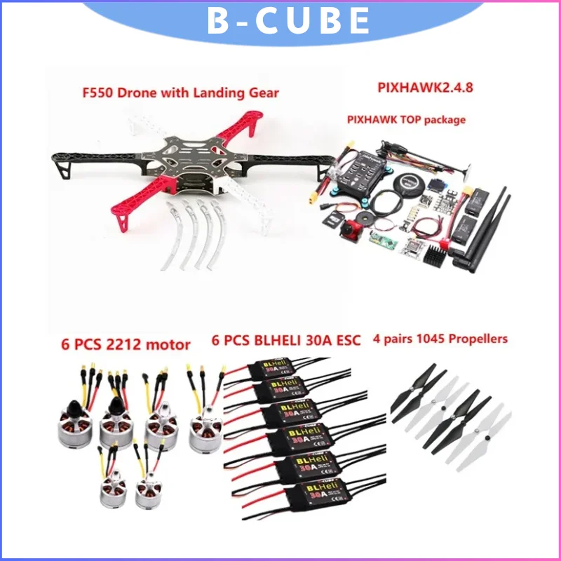 F550 Hexacopter Frame Kit with PIXHAWK 2.4.8 Flight Controller, 2212 Motor, BLHELI 30A ESC and Telemetry Radio
F550 Hexacopter Frame Kit with PIXHAWK 2.4.8 Flight Controller, 2212 Motor, BLHELI 30A ESC and Telemetry Radio