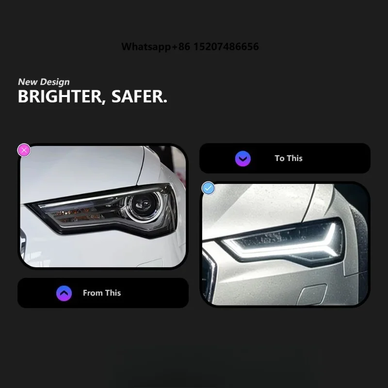 Car Styling Head Lamp for A6 LED Headlight 2012-2018 High Power Projector Three Lenses Dynamic Signal Drl Parts
Car Styling Head Lamp for A6 LED Headlight 2012-2018 High Power Projector Three Lenses Dynamic Signal Drl Parts