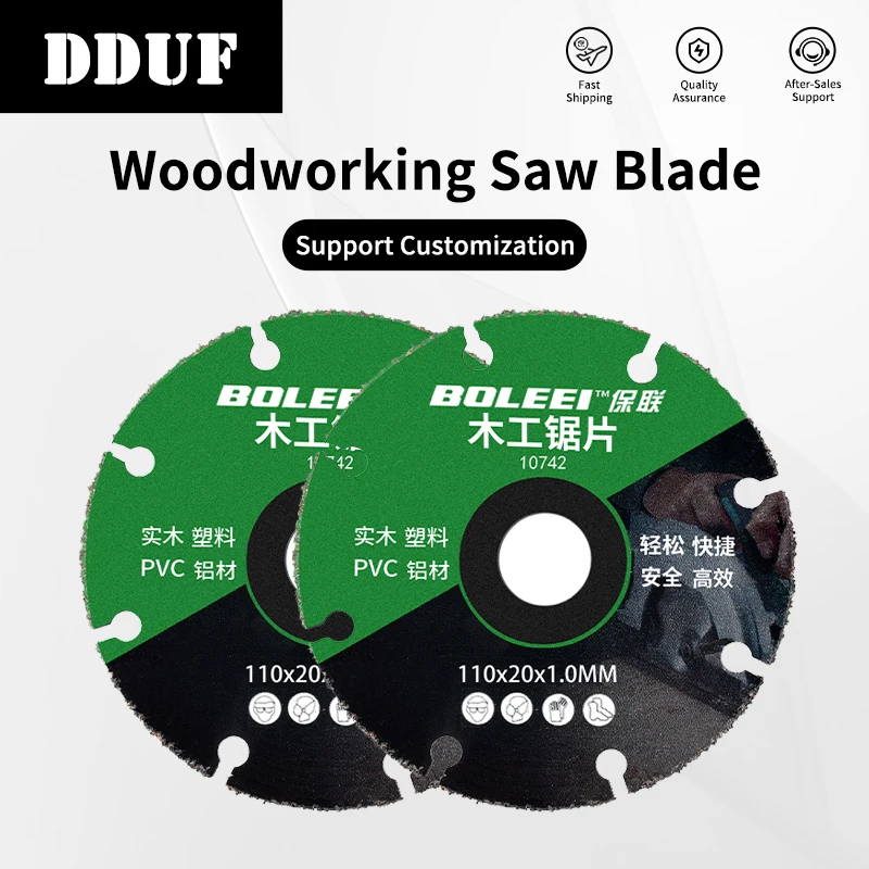 New Design 4-Inch Alloy Saw Blade 110mm Green Grinding Blade Multi-Material Cut for Wood PVC & Plastic with Angle Grinder
New Design 4-Inch Alloy Saw Blade 110mm Green Grinding Blade Multi-Material Cut for Wood PVC & Plastic with Angle Grinder