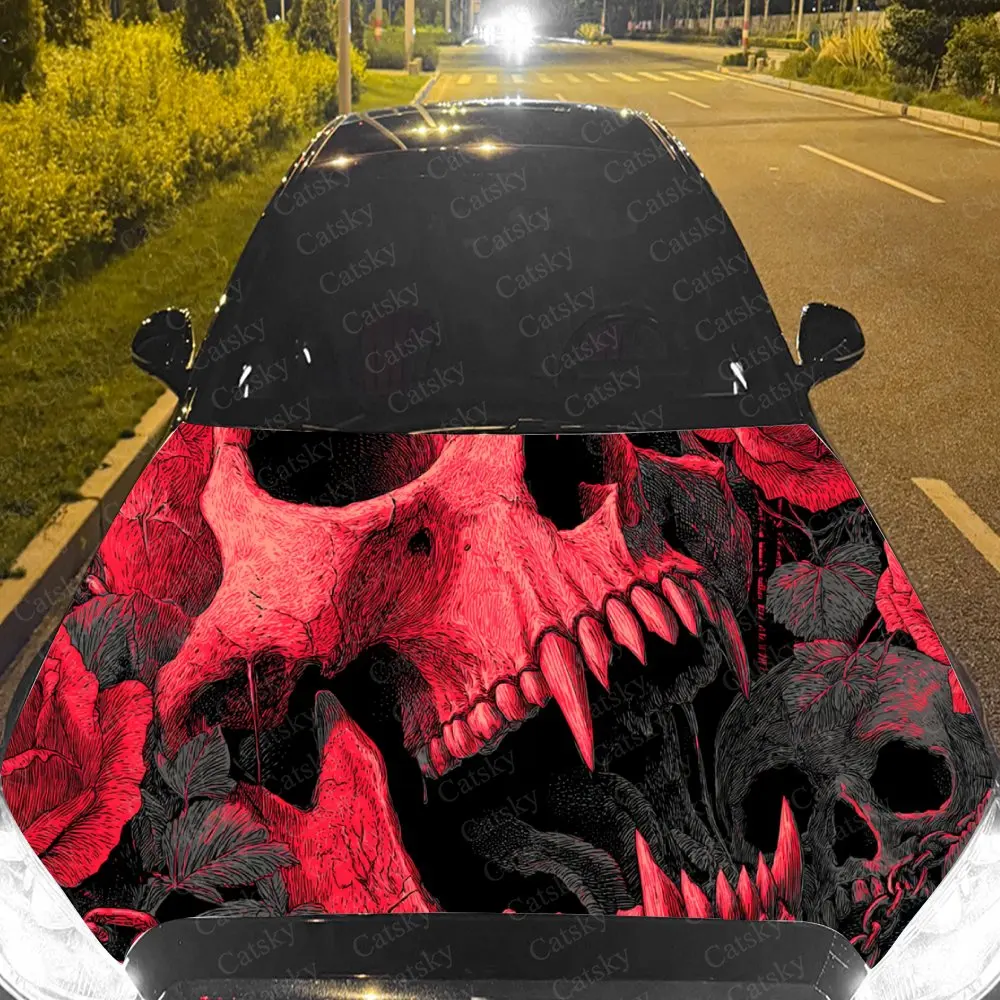 Enchanting Red Skull Rose Car Cover Decal, Auto Hood Sticker, Waterproof and Self-adhesive Auto Vinyl Wraps, Cool Car Exterior D
Enchanting Red Skull Rose Car Cover Decal, Auto Hood Sticker, Waterproof and Self-adhesive Auto Vinyl Wraps, Cool Car Exterior D
