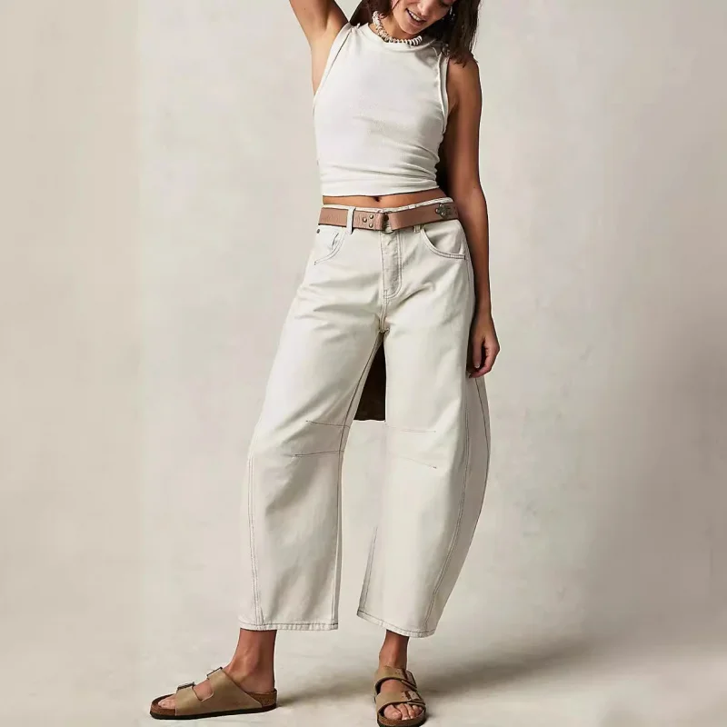 2025New Style New European and American Hot Selling Wide Leg Loose Jeans Women's Mid-Low Waist Washed
2025New Style New European and American Hot Selling Wide Leg Loose Jeans Women's Mid-Low Waist Washed
